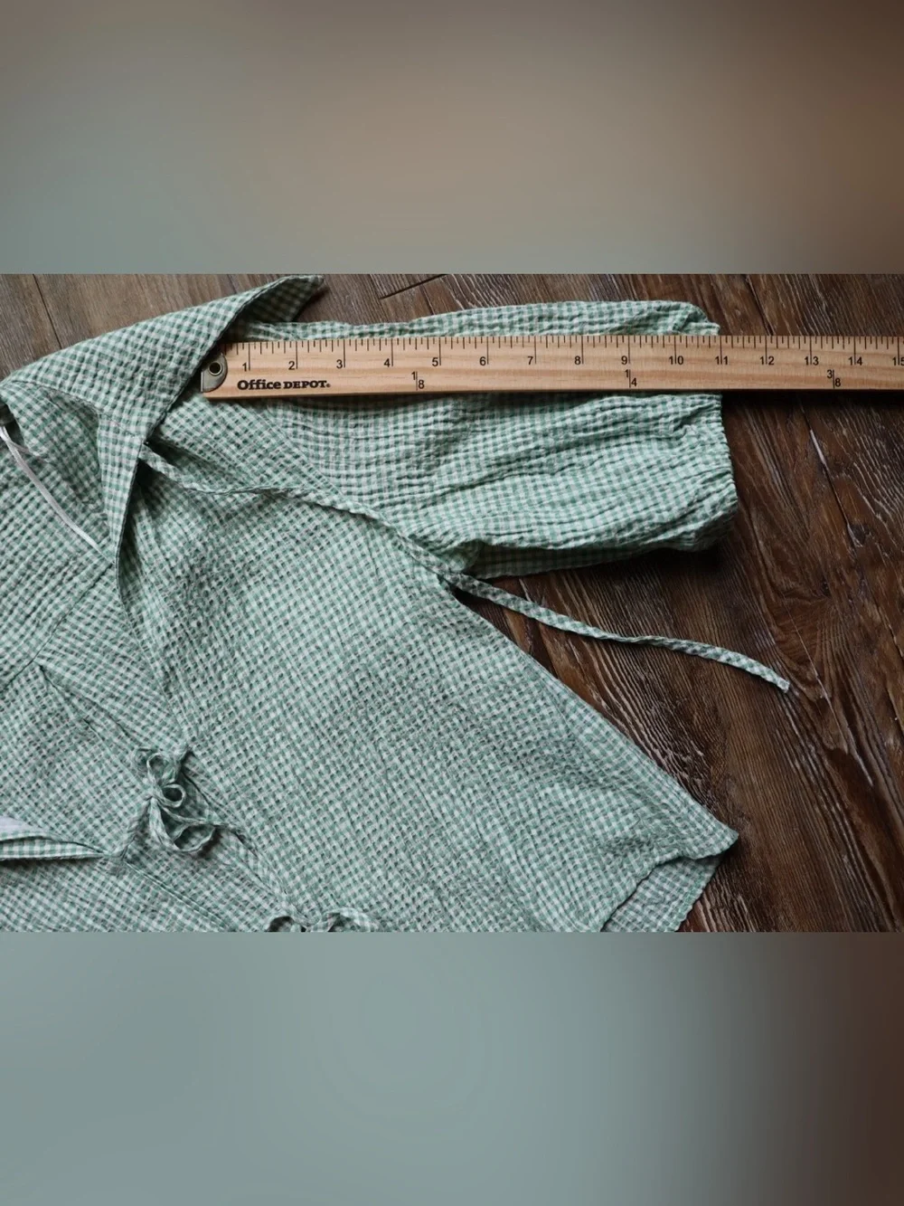 Zara green gingham